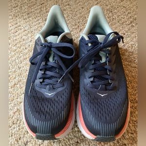 Hoka Clifton 7 One One Sneakers Trainers Women’s Size 8.5 Blue Orange